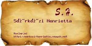 Sárközi Henrietta névjegykártya