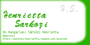 henrietta sarkozi business card